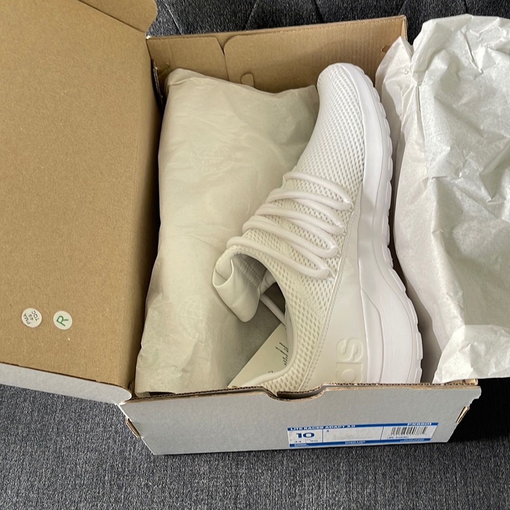 Brand New - Adidas Lite Racer 3.0 White Size 10
